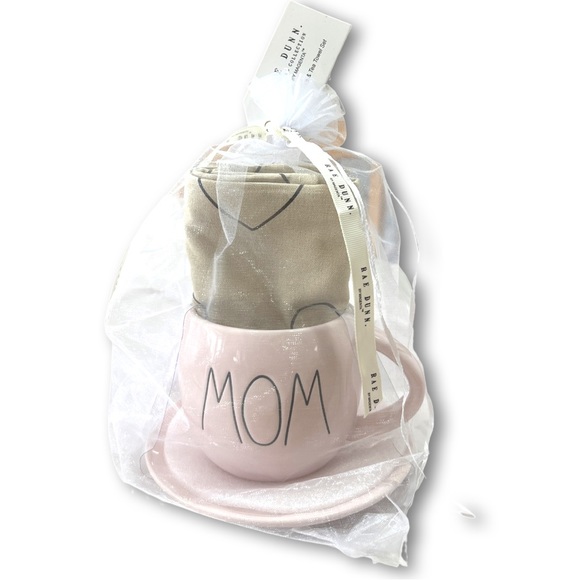 Rae Dunn Mug Tea Set with Tea Towel pink especially for Mom! - Picture 9 of 9